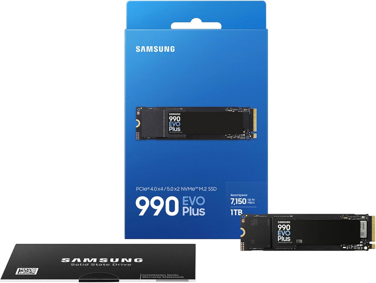 Samsung 990 Evo Plus PCIe Gen 4x4, Gen 5x2 M.2 2280, Speeds Up-to 7,250 MB/s