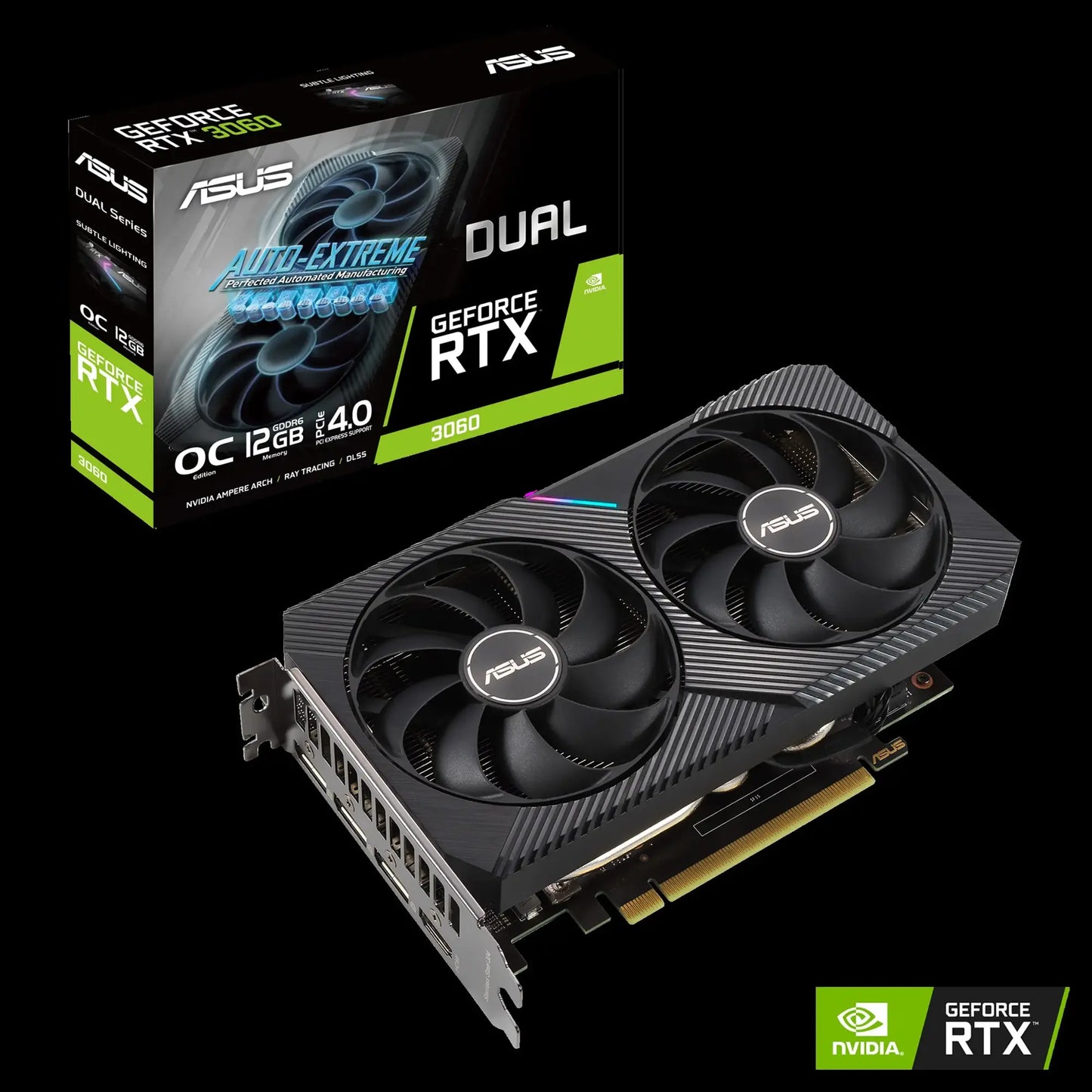 ASUS Dual NVIDIA GeForce RTX 3060 V2 OC Edition 12GB GDDR6 Gaming Graphics Card