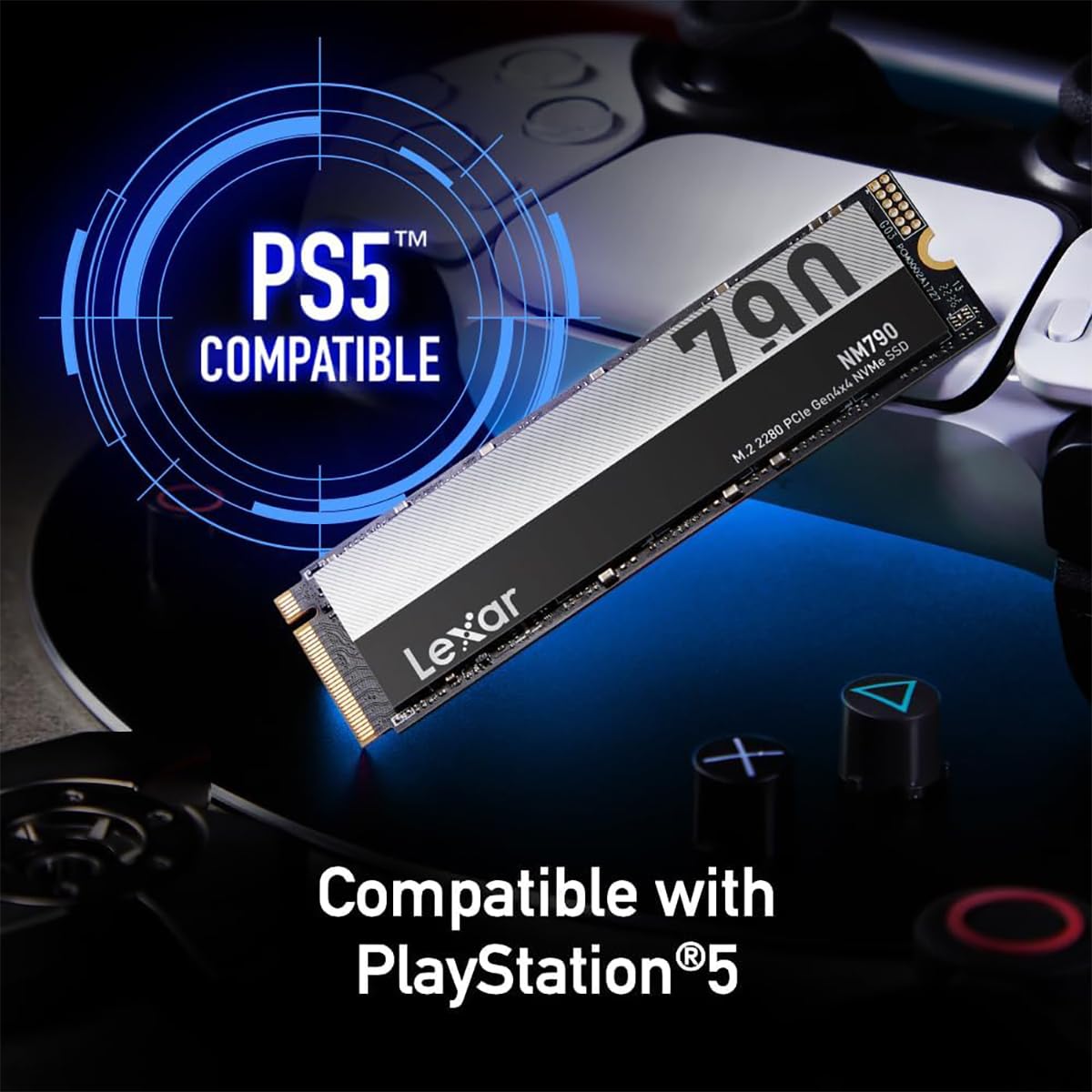 Lexar SSD with Heatsink PCIe Gen4 NVMe M.2 2280 Internal Solid State DriveCompatible with PS5, for Gamers and Creators