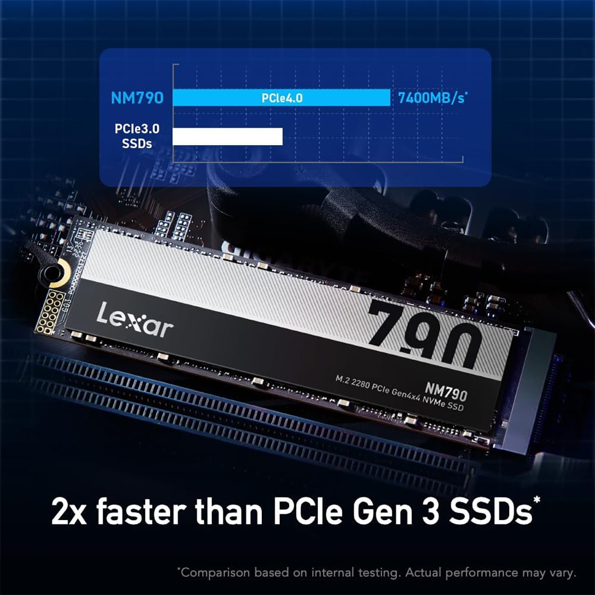 Lexar SSD with Heatsink PCIe Gen4 NVMe M.2 2280 Internal Solid State DriveCompatible with PS5, for Gamers and Creators