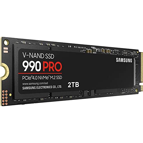 SAMSUNG Samsung 990 PRO 2TB, 3-bit MLC V-NAND, M.2 (2280), NVMe 2.0, R/W(Max) 7,450MB/s/6,900MB/s, 1,400K/1,550K IOPS, 1200TBW, 5 Years Warranty