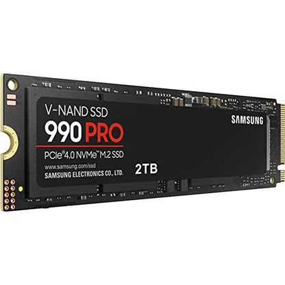 SAMSUNG Samsung 990 PRO 2TB, 3-bit MLC V-NAND, M.2 (2280), NVMe 2.0, R/W(Max) 7,450MB/s/6,900MB/s, 1,400K/1,550K IOPS, 1200TBW, 5 Years Warranty