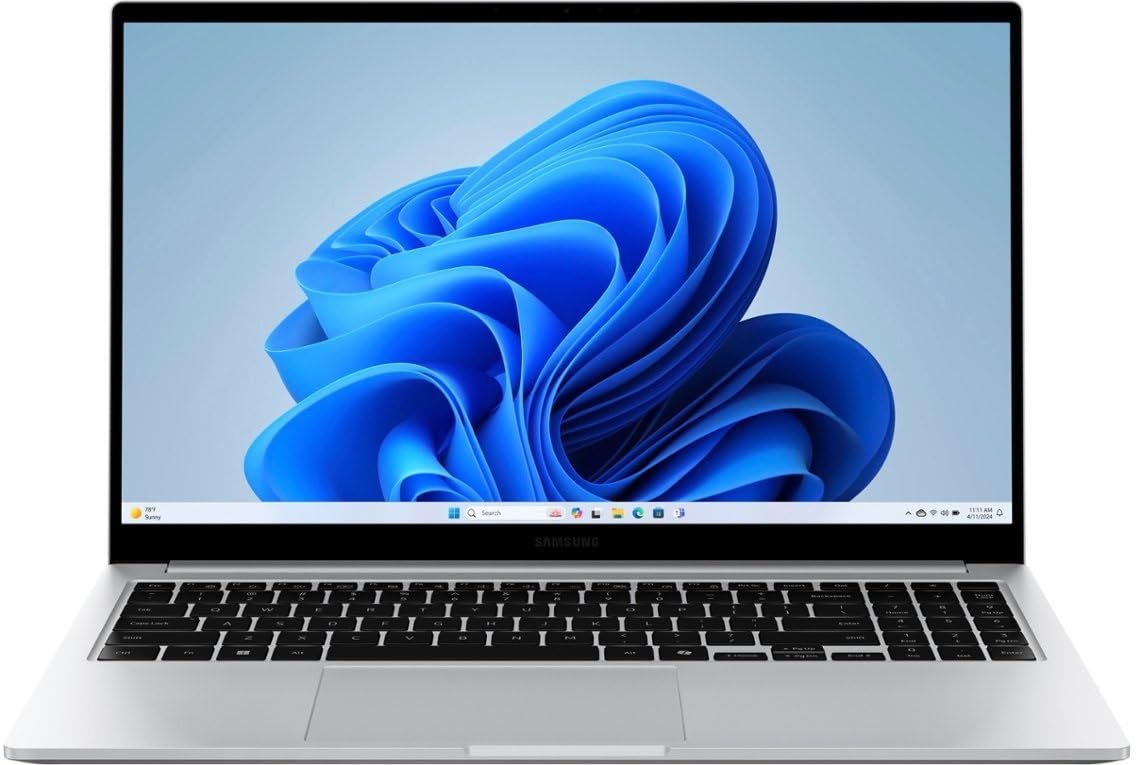 SAMSUNG Galaxy-Book4 Laptop, 2024, 15.6" 1920 x 1080 IPS, Intel Core 7 150U 10-Core, 16GB LPDDR4, 512GB SSD, Windows 10 Home, Backlit Keyboard, Wi-Fi 6, Bluetooth 5.1, 720p HD Camera, Silver