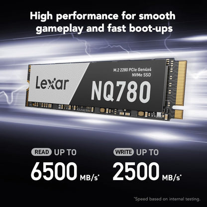 Lexar SSD with Heatsink PCIe Gen4 NVMe M.2 2280 Internal Solid State DriveCompatible with PS5, for Gamers and Creators