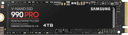 Samsung 990 PRO NVMe M.2 SSD, 4 TB, PCIe 4.0, 7,450 MB/s Read, 6,900 MB/s Write, Internal SSD, for Gaming and Video Editing, MZ-V9P4T0BW