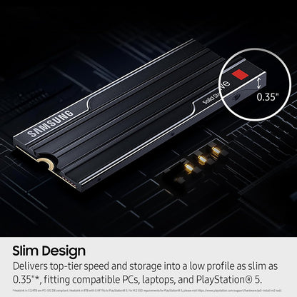 Samsung – 9100 PRO 4TB with Heatsink Internal SSD PCIe Gen 5x4 NVMe, Speeds Up to 14800 MB/s