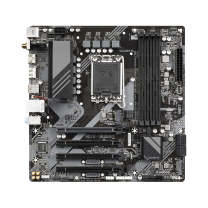 GIGABYTE B760M C V2 LGA 1700 Intel B760 M-ATX Motherboard with DDR5, Triple M.2, PCIe 5.0, USB 3.2 Gen 2x2 Type-C, WiFi 6, 1GbE LAN, Q-Flash Plus, EZ-Latch