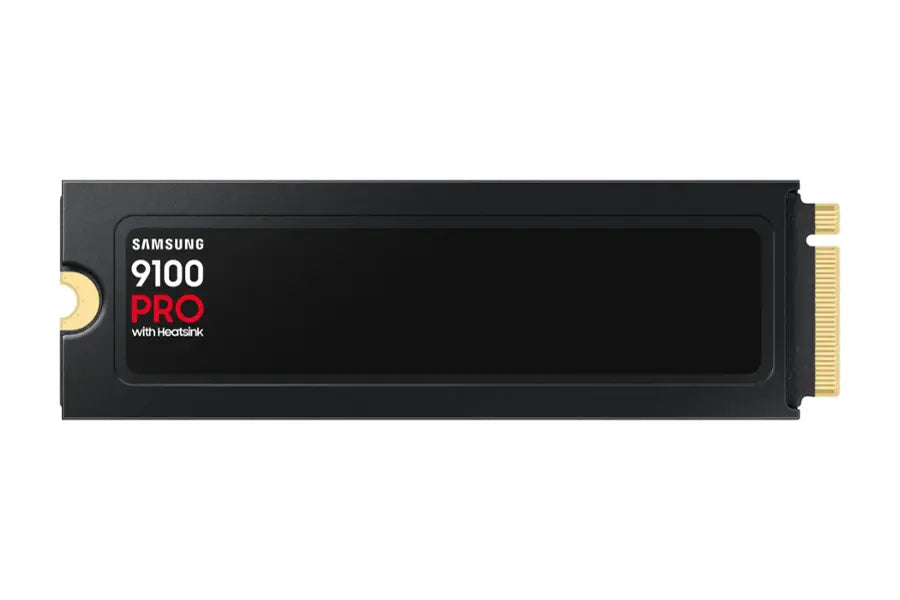 Samsung – 9100 PRO 4TB with Heatsink Internal SSD PCIe Gen 5x4 NVMe, Speeds Up to 14800 MB/s