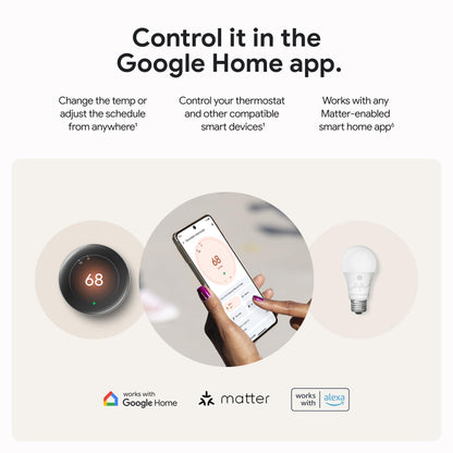 Nest Learning Thermostat (4th Gen) with Nest Temperature Sensor (2nd Gen)
