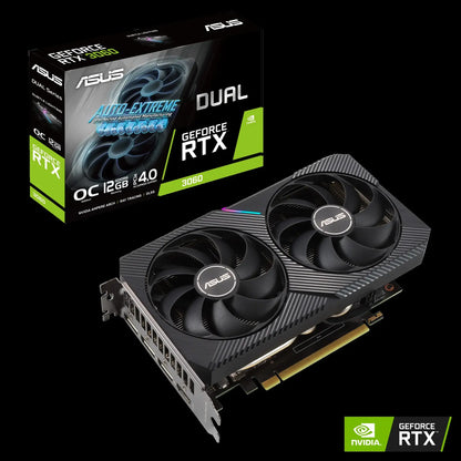 ASUS Dual NVIDIA GeForce RTX 3060 V2 OC Edition 12GB GDDR6 Gaming Graphics Card