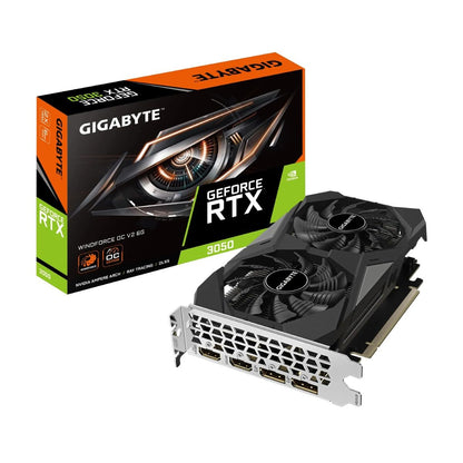GIGABYTE GeForce RTX 3050 WindForce OC V2, 6GB GDDR6, Ray Tracing, Dual Cooling