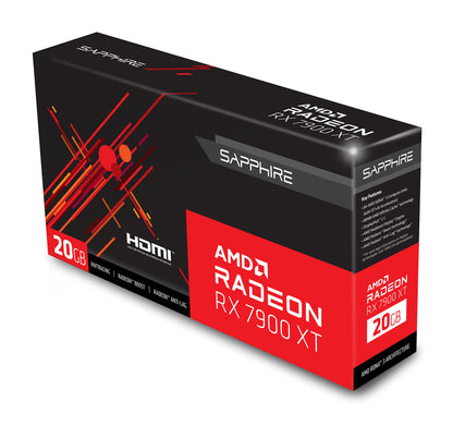 Sapphire 21323-01-20G AMD Radeon RX 7900 XT Gaming Graphics Card with 20GB GDDR6, AMD RDNA 3, Black